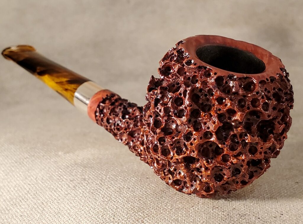 SOLD – Cardinal House Morton Lava Rock Apple 507 – Walt Cannoy Pipes