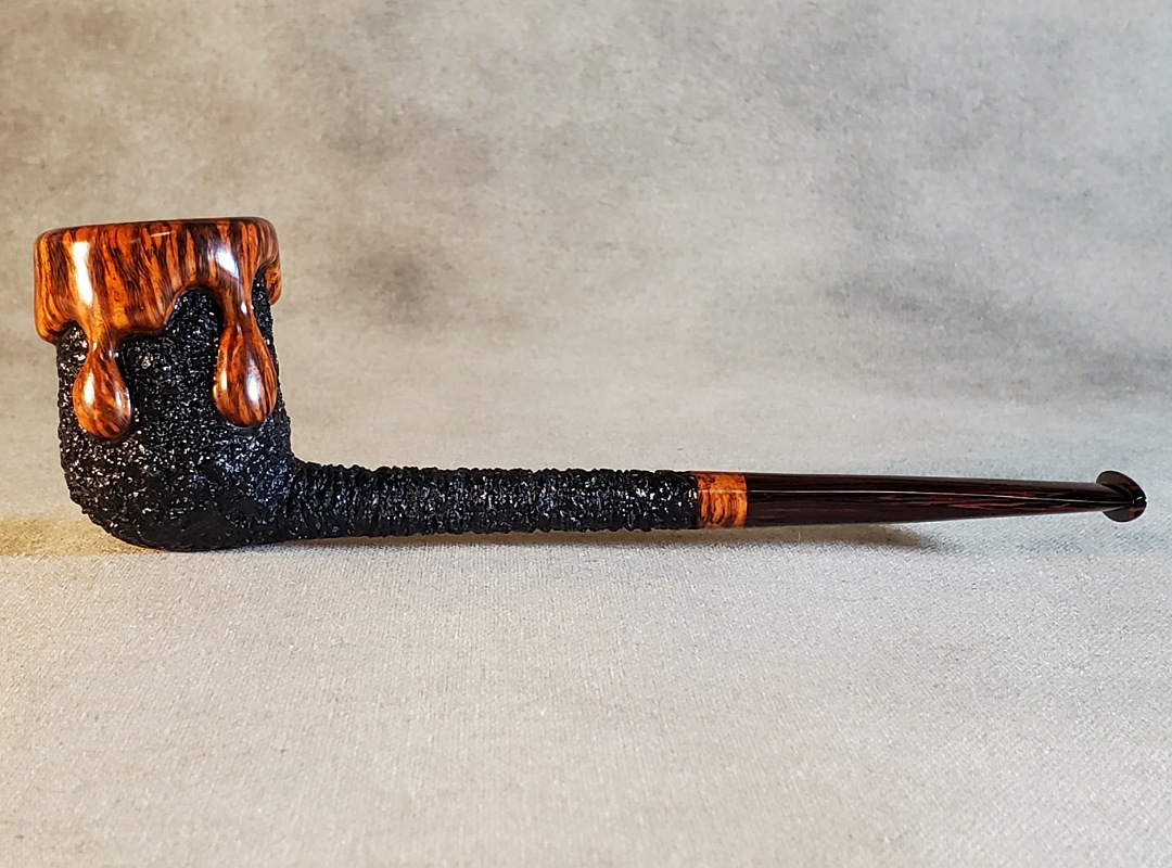 SOLD - 10th Anniversary Cardinal House Morton Pencil-shank Wax-Drip Billiard 1014 - Image 5