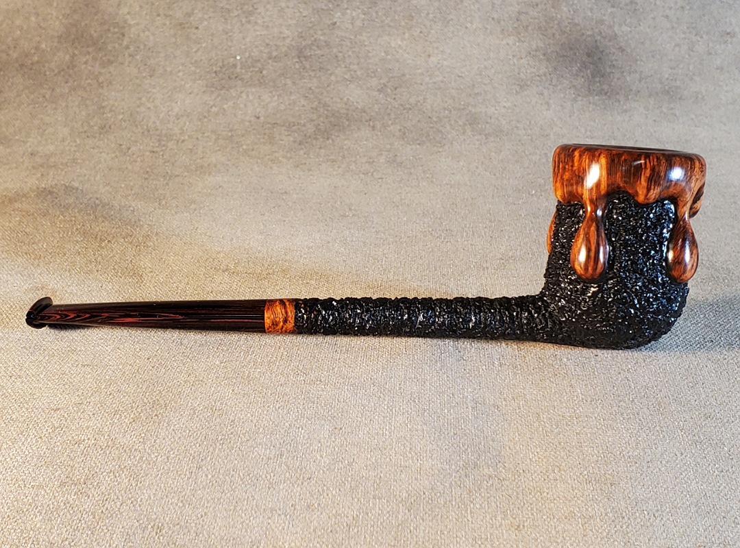 SOLD - 10th Anniversary Cardinal House Morton Pencil-shank Wax-Drip Billiard 1014 - Image 6