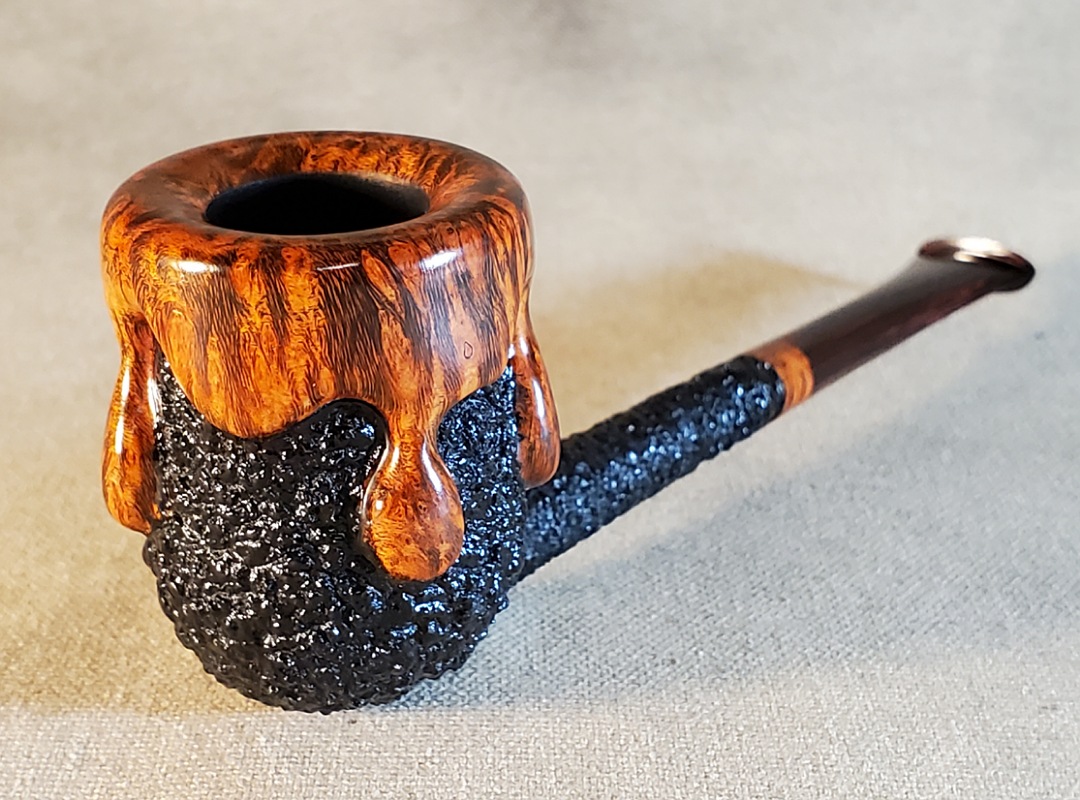 SOLD - 10th Anniversary Cardinal House Morton Pencil-shank Wax-Drip Billiard 1014 - Image 10