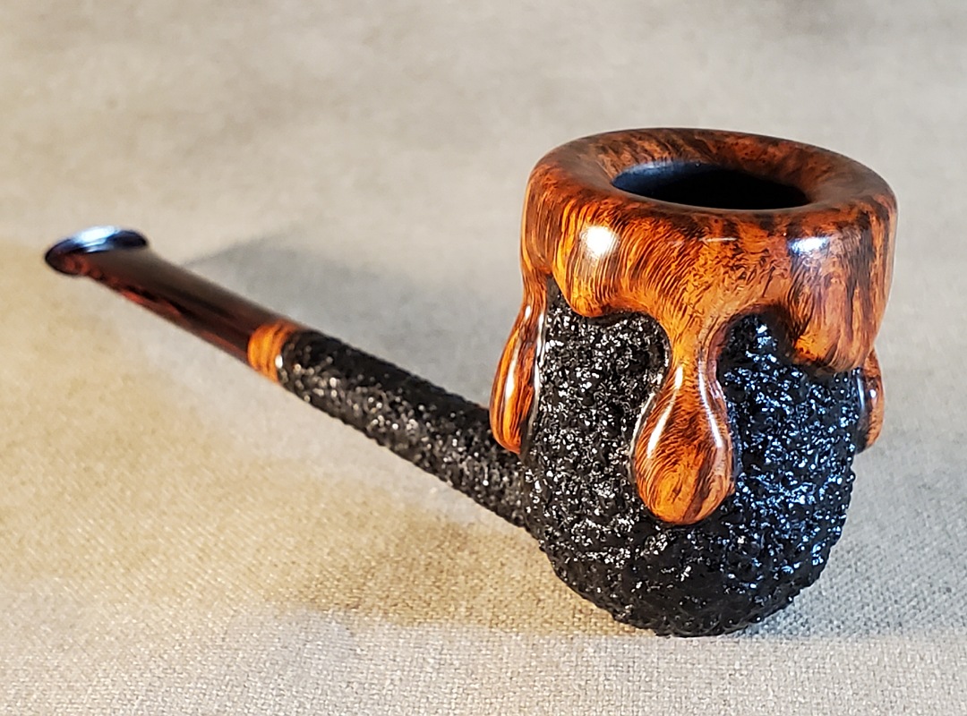 SOLD - 10th Anniversary Cardinal House Morton Pencil-shank Wax-Drip Billiard 1014 - Image 11