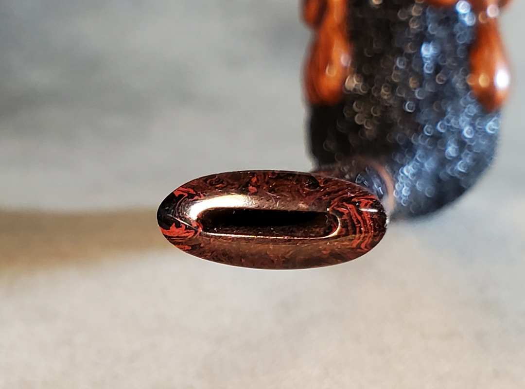 SOLD - 10th Anniversary Cardinal House Morton Pencil-shank Wax-Drip Billiard 1014 - Image 13