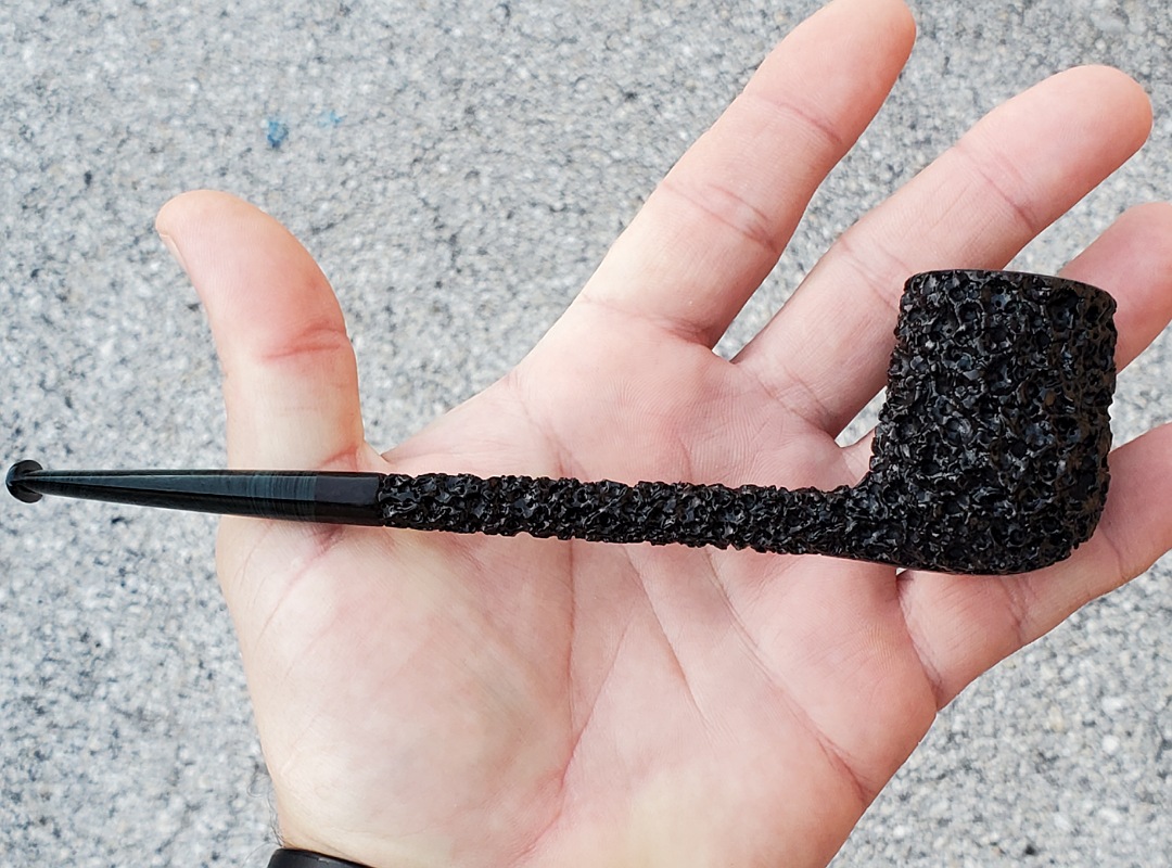 SOLD - 10th Anniversary Cardinal House Munn Pencil-shank Lava Rock Billiard 1019 - Image 2