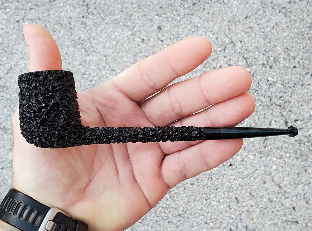 SOLD - 10th Anniversary Cardinal House Munn Pencil-shank Lava Rock Billiard 1019 - Image 3