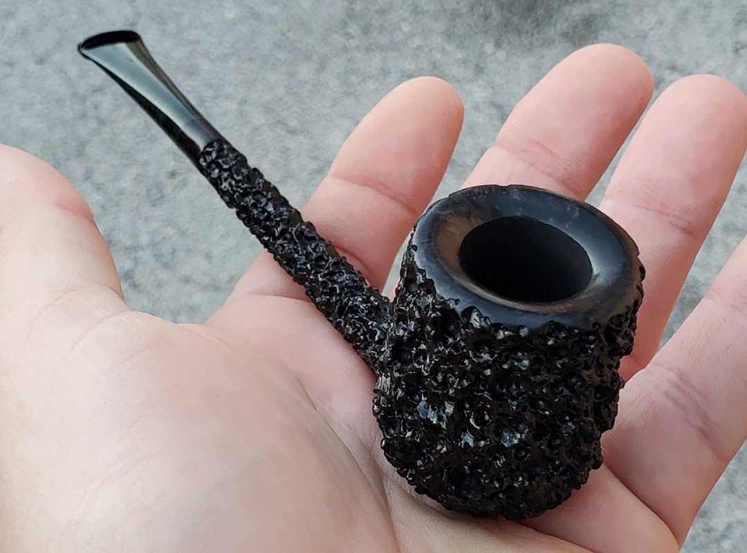 SOLD - 10th Anniversary Cardinal House Munn Pencil-shank Lava Rock Billiard 1019 - Image 4