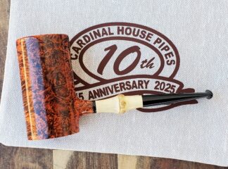 SOLD - 10th Anniversary Cardinal House Hollingsworth Pencil-shank Bamboo Poker 1217